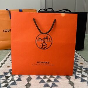 Hermès Orange Shopping Bag - Medium